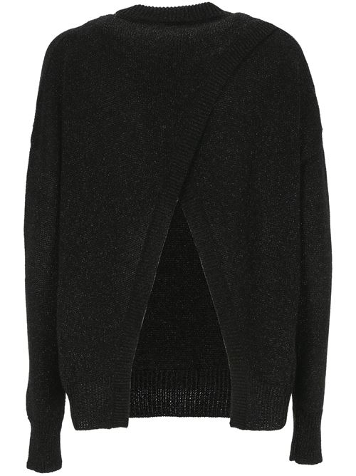 Black lurex crew neck Giada Benincasa | 261602